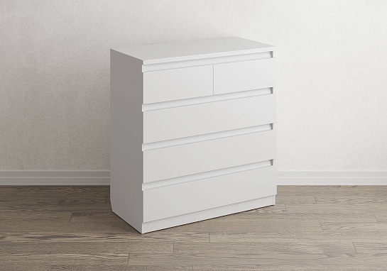 Комод Aksel 5 ящиков (белый)